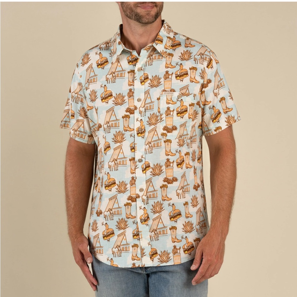 Whataburger Button up short sleeve shirt